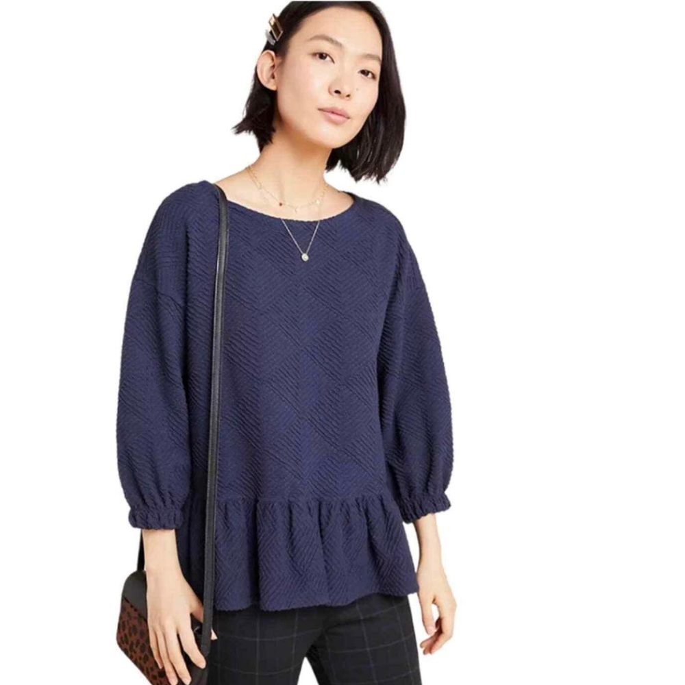 Anthropologie Maeve Mikayla Peplum Top - Size M